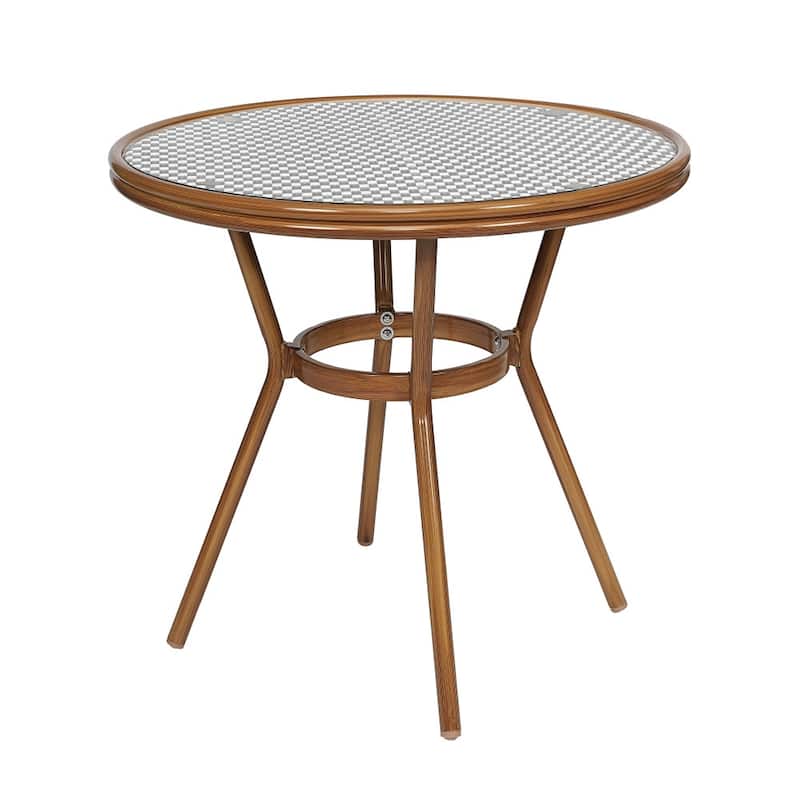 Indoor/Outdoor Commercial Bistro Set with Table and Two Chairs