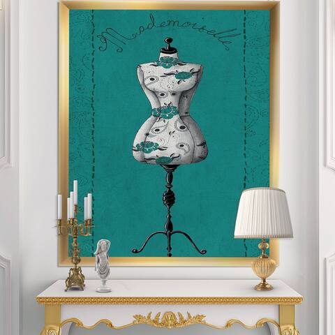 Designart "French Couture III" Fashion Framed Art Print