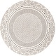 preview thumbnail 13 of 22, Artistic Weavers Tiffany Grey Bohemian Border Area Rug 7'10" Round - Medium Grey