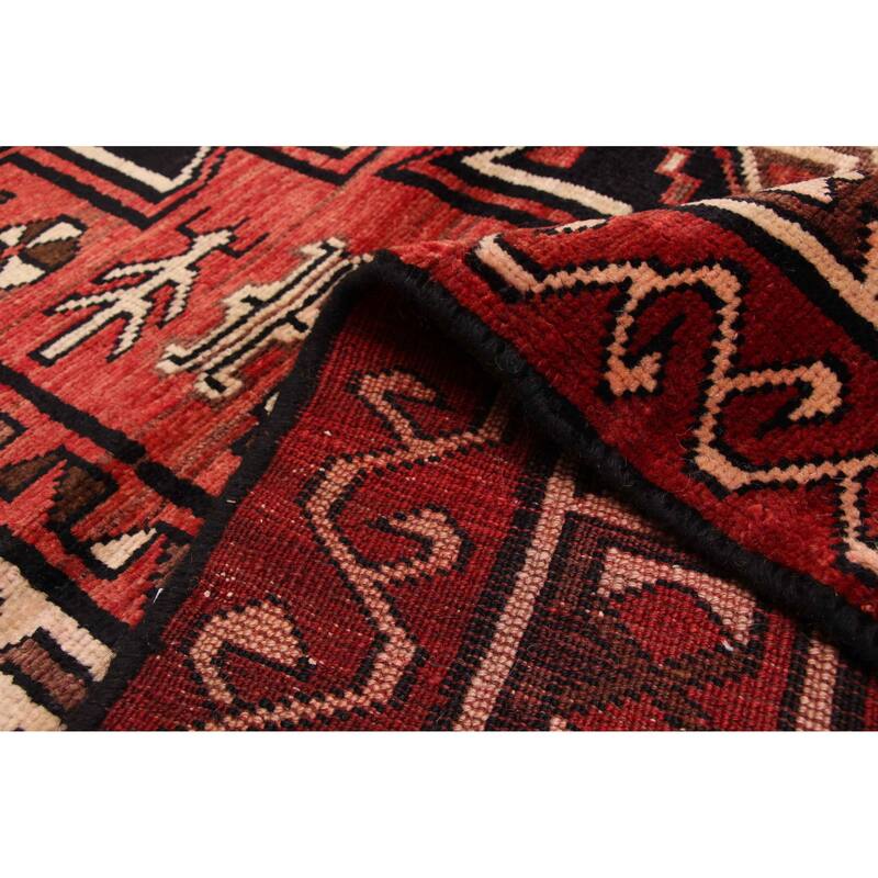 ECARPETGALLERY Hand-knotted Melis Vintage Red Wool Rug - 4'10 x 6'7
