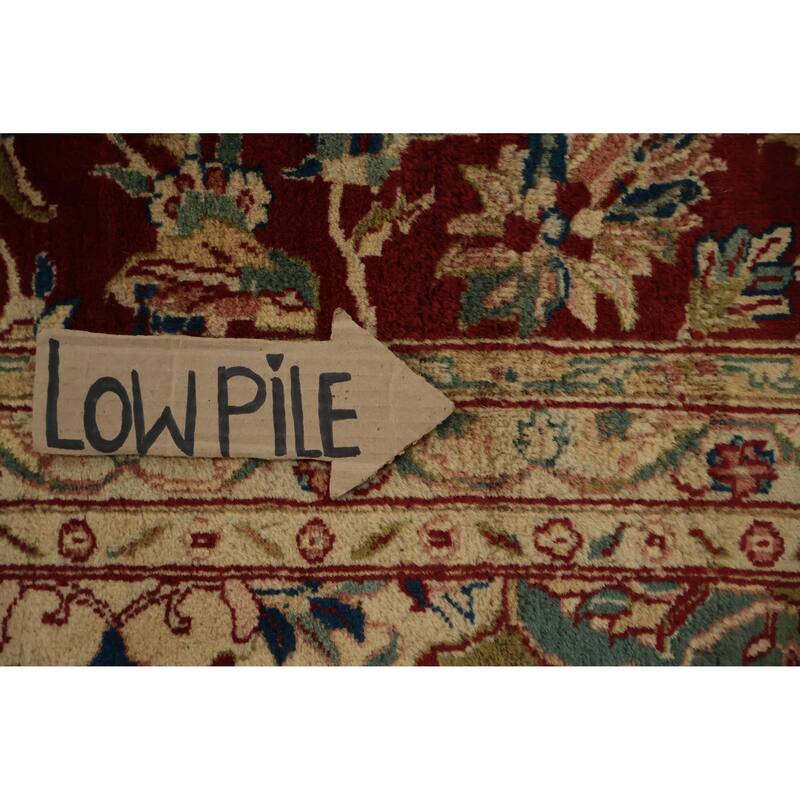 Hand Knotted Oriental 100% Wool Carpet Traditional Floral Red Agra Area Rug - 17' 1'' X 11' 10''