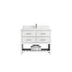 preview thumbnail 46 of 128, Willow Collections 42 x 22 Parker Single Bowl Sink Bathroom Vanity with 2 in Quartz 1.5" White Quartz - White