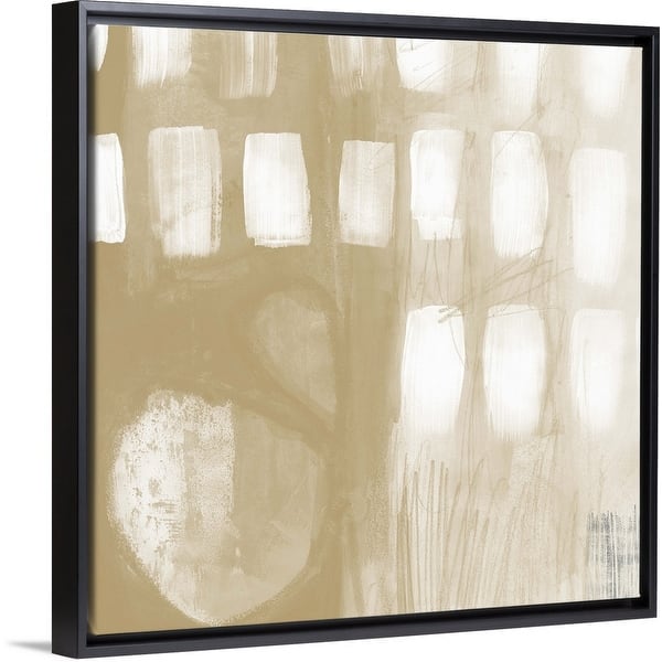 Shop Contemporary Camel And Ash Abstract Vi Black Float Frame Canvas Art Overstock 25524740