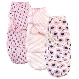 Touched by Nature Baby Girl Organic Cotton Swaddle Wraps, Blossoms, 0-3 Months - Blossoms - 0-3 Months