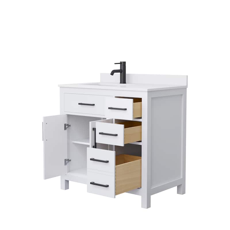 Beckett 36 Inch Single Vanity, Cultured Marble Top