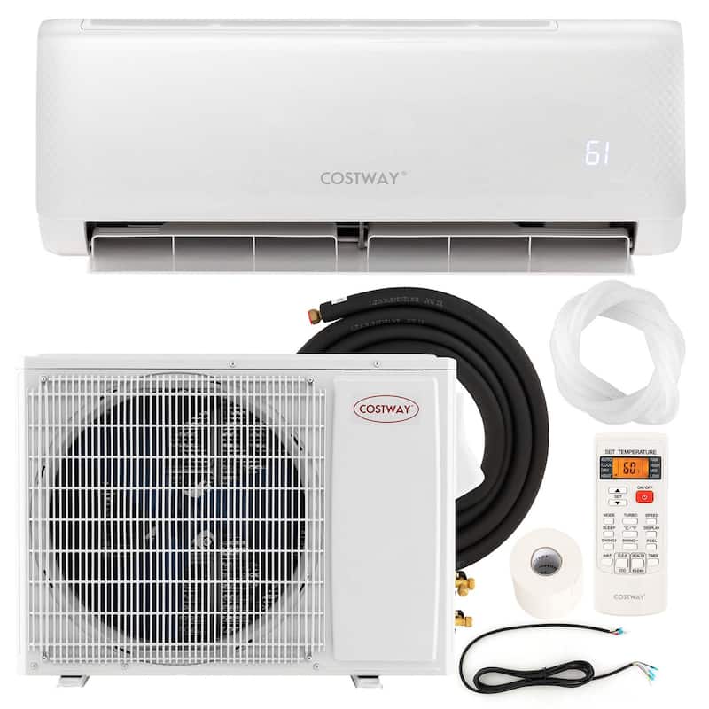 17,000 BTU Mini Split Air Conditioner AC Unit with Heat Pump - White