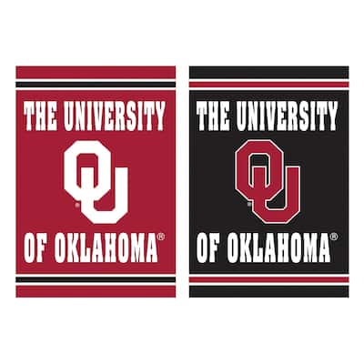 Embossed Suede Flag, Garden Size, University of Oklahoma