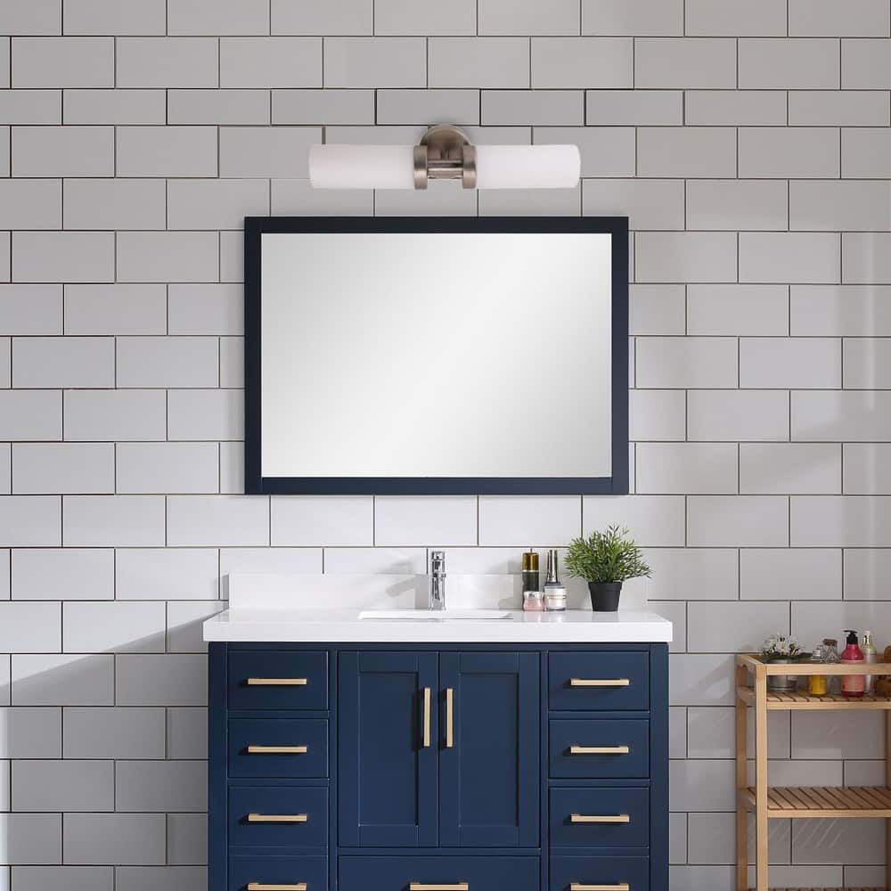 Greta 5 in. 2-Light Brushed Nickel Sconce - 20.12" W x 4.75" H x 4" D