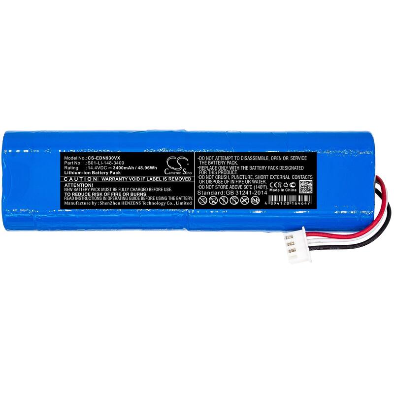 Battery for Ecovacs Deebot Ozmo 900 905 920 930 937 DG3G S11-Li-144-2600 3400mAh - Black