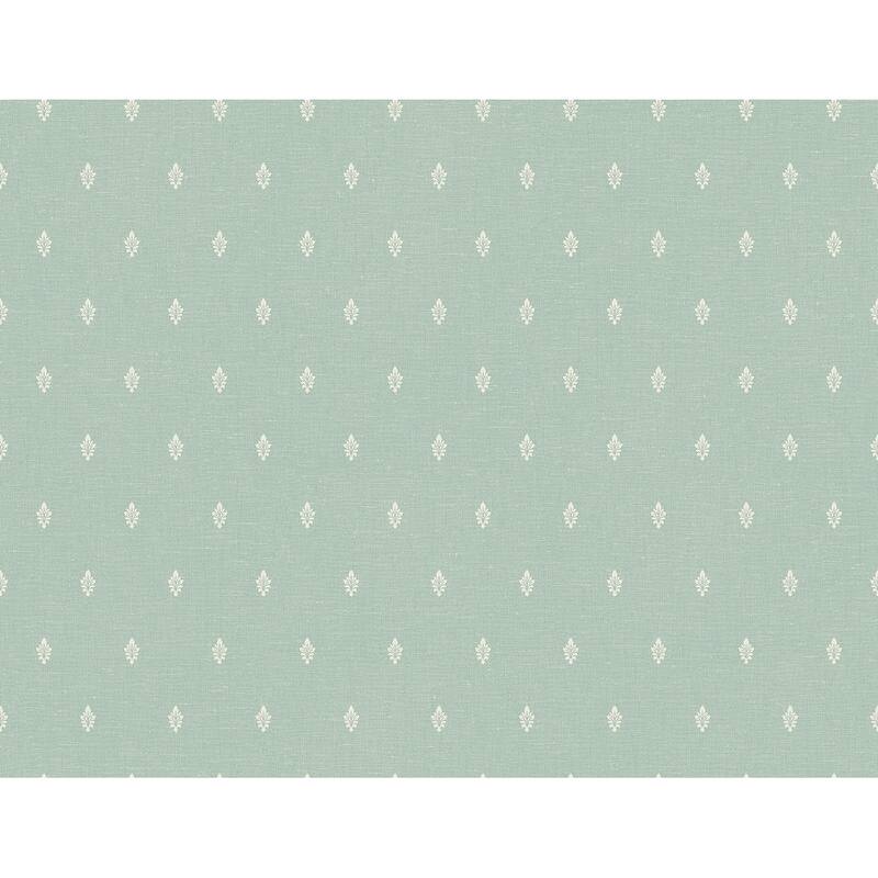 Seabrook Designs Petite Feuille Sprig Nonwoven Unpasted Wallpaper - 27 in. W x 27 ft. L - Minty Meadow