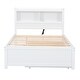 preview thumbnail 10 of 14, Full Size Bed with Trundle, Drawers, and USB Ports in White