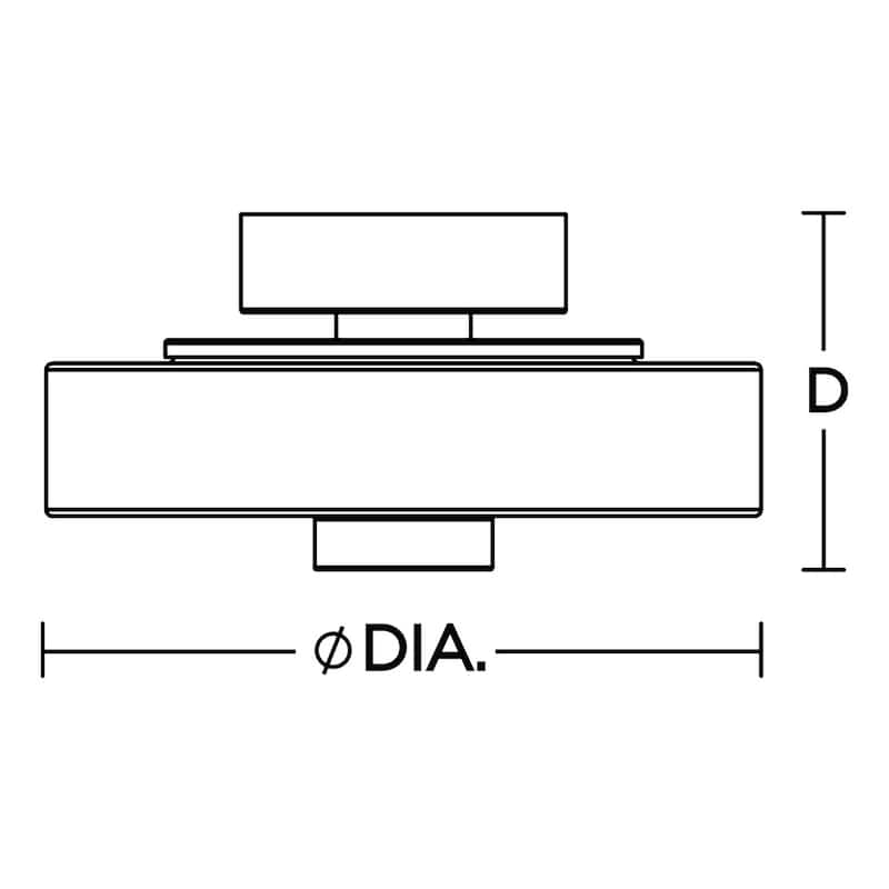 AFX SYDC13LAJUD Sydney 13" Wide Flush Mount Drum Ceiling Fixture