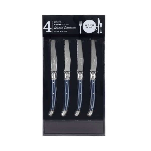 French Home Connoisseur 4-Piece Steak Knife Set with Serrated