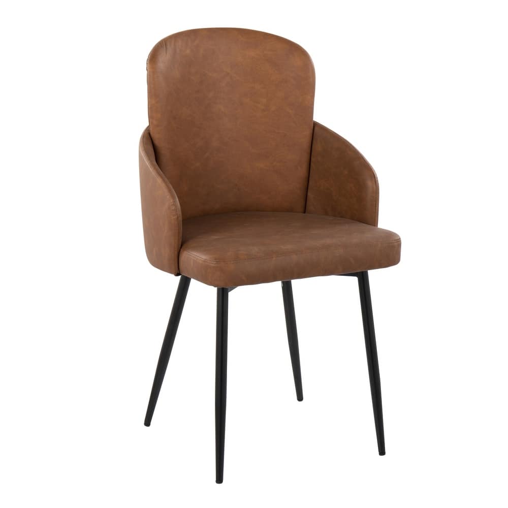 Silver Orchid Dahlia Dining Chair with Metal Legs (Set of 2)