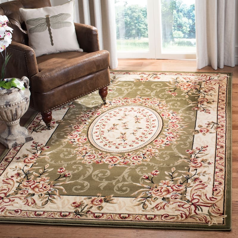 SAFAVIEH Lyndhurst Nannette Traditional Oriental Medallion Rug - 3'3" x 5'3" - Sage/Ivory