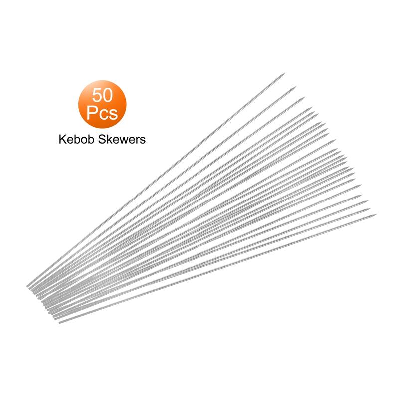 50pcs Kebob Skewers 29cm x 1.9mm Round BBQ Grill Sticks - 29cm x 1.9mm
