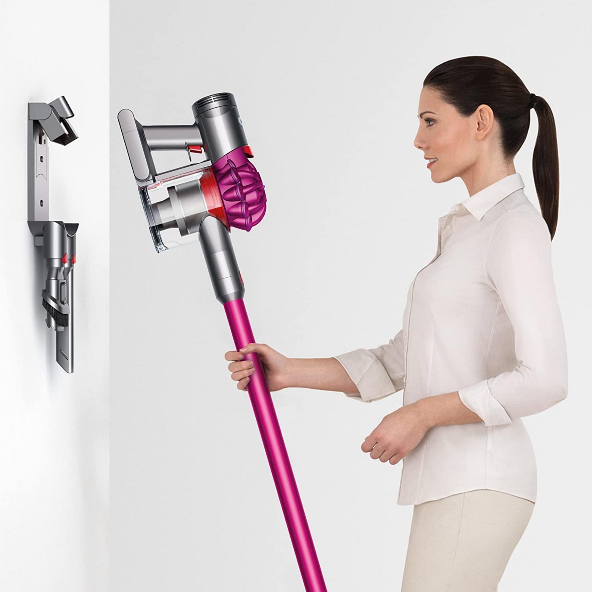 Dyson - V7 Motorhead Cord-Free Stick Vacuum - Fuschia - Bed