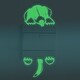preview thumbnail 2 of 0, Walplus Peel and Stick Glow In The Dark Dog Wall Stickers Home Room Decor