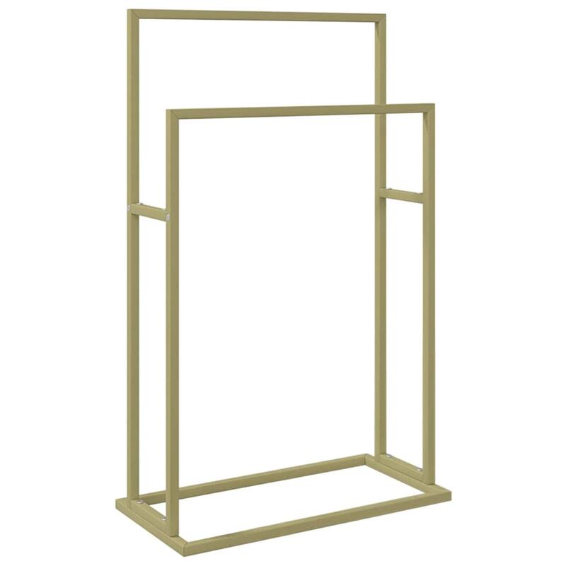 vidaXL Towel Rack Freestanding 2 Tier Towel Holder Stand for Bathroom Iron
