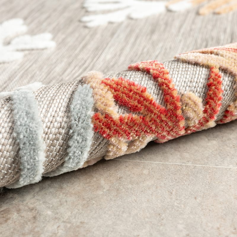 Sevita Vera Coastal Coral Durable Performance Indoor/Outdoor Area Rug