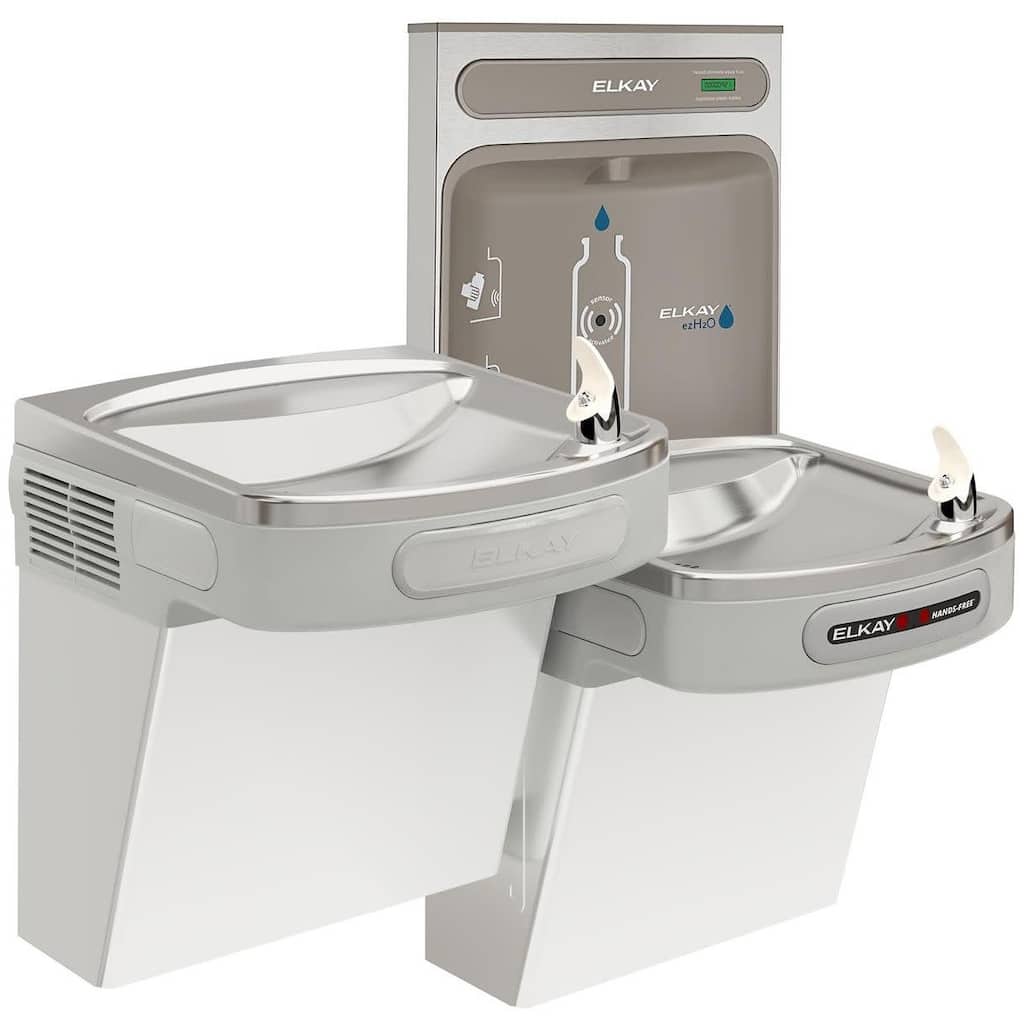 Elkay EZH2O Wall Mounted Bi-Level Drinking Fountain and Hands Free