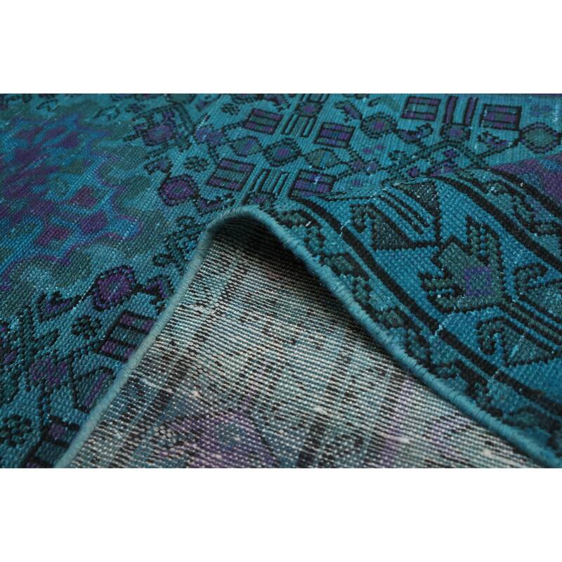 ECARPETGALLERY Hand-knotted Color Transition Turquoise Wool Rug - 3'0 x 6'7