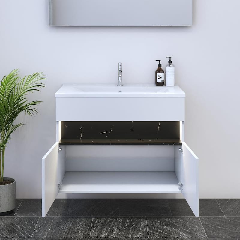 Laguna 2D 80 Floating Bathroom Vanity (32" Width)