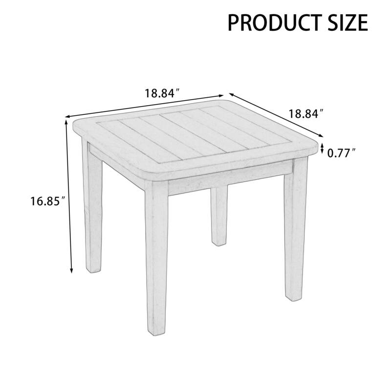 All Weather Outdoor Wood Side Table