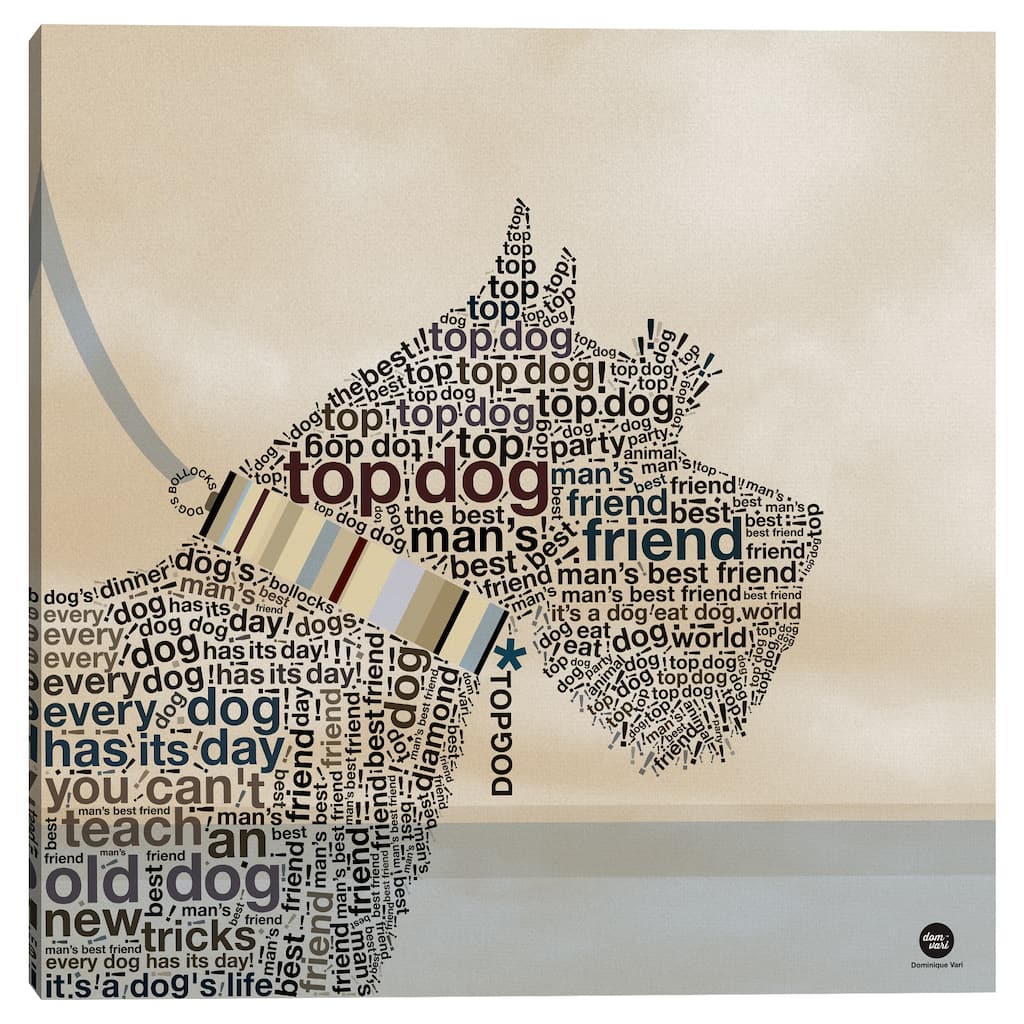 Word Dogs 1 by Dominique Vari Canvas Art Print
