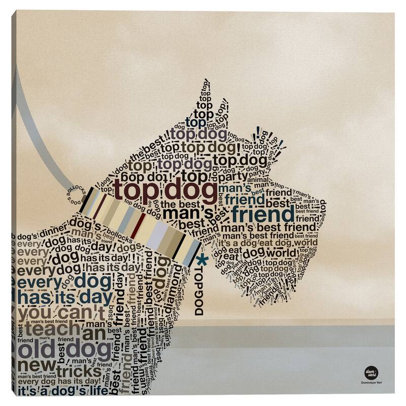 Word Dogs 1 by Dominique Vari Canvas Art Print