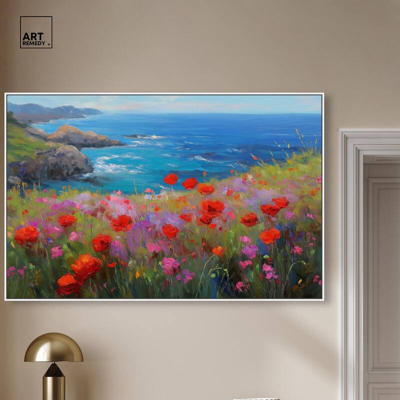 Ocean View Bloom II Canvas by Art Remedy