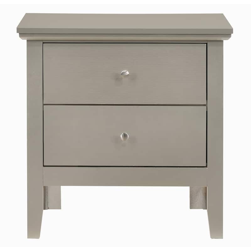 Storage Nightstand with 2-Drawer