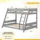 preview thumbnail 12 of 14, Twin Over Full Low Bunk Bed with Reversible Ladder, Space-Saving Design, Sturdy Frame