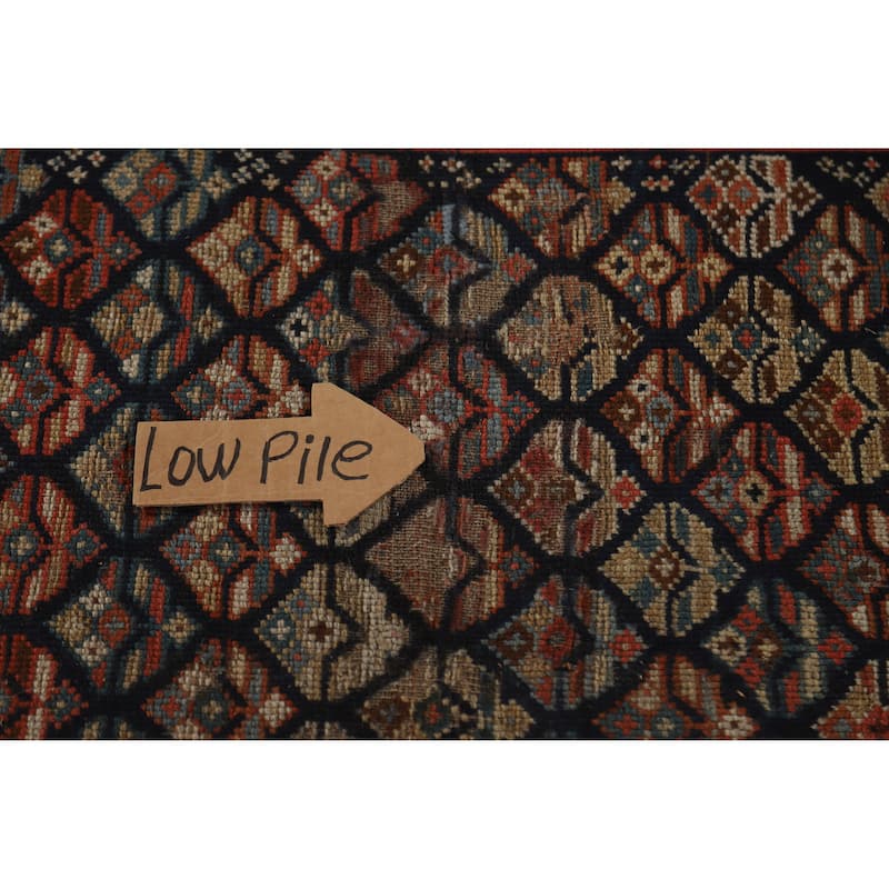 Pre-1900 Antique Vegetable Dye Kazak Area Rug Handmade Wool Carpet - 5'5" x 13'4"
