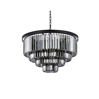 Elegant Lighting 1231D32-SS/RC Sydney 17 Light 32" Wide Crystal