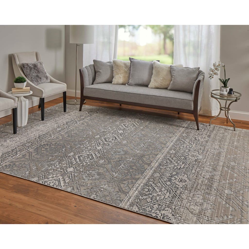 Grand Bazaar Adana Machine Made Distressed Transitional Area Rug