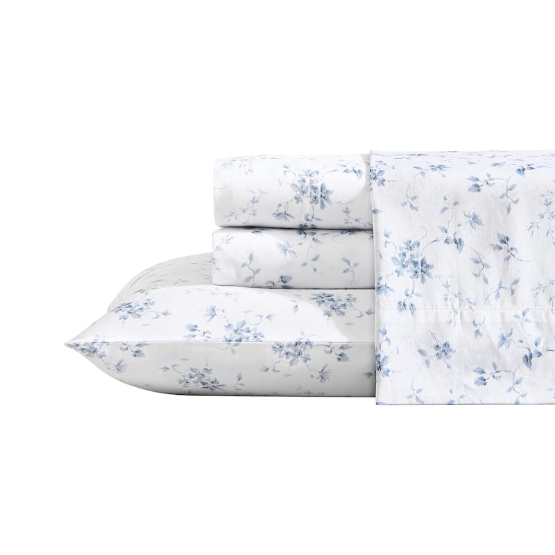 Laura Ashley Soft & Silky Sateen Printed Cotton Sheet Set