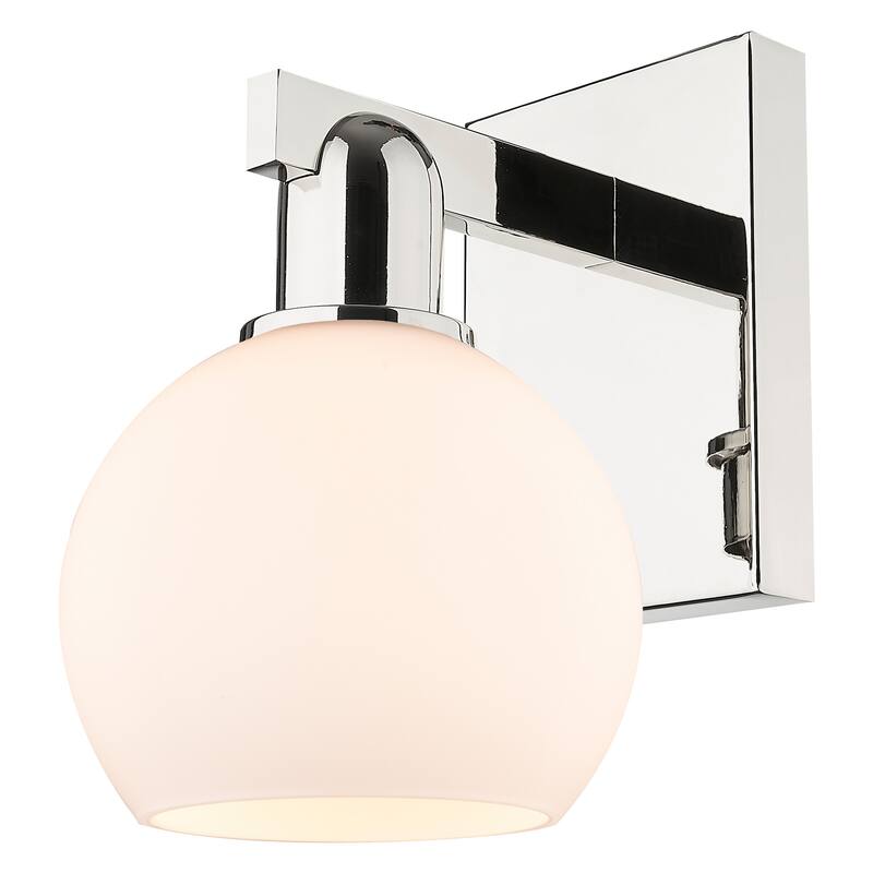 Innovations Lighting 716-1W-10-6 Athens Sconce Athens 10" Tall Wall - Polished Nickel / Matte White