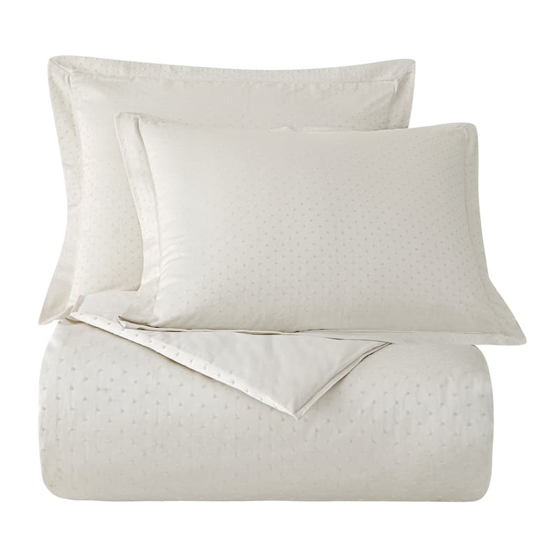 HiEnd Accents Belle Ivory Swiss Dot Duvet Cover Set, 3PC