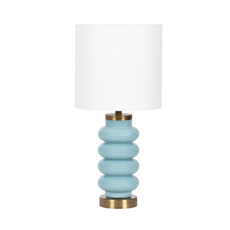 Kate and Laurel Rogala Table Lamp - 8x8x18 - Blue/Gold