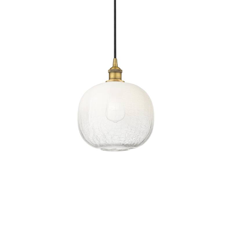 Innovations Lighting 616-1P-12-11 Brookhaven Sphere Pendant Brookhaven - Brushed Brass / Opal