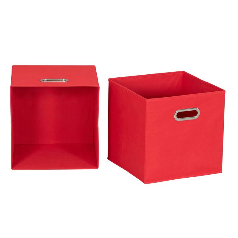 Household Essentials Open Fabric Cube Storage Bins, Set of 6