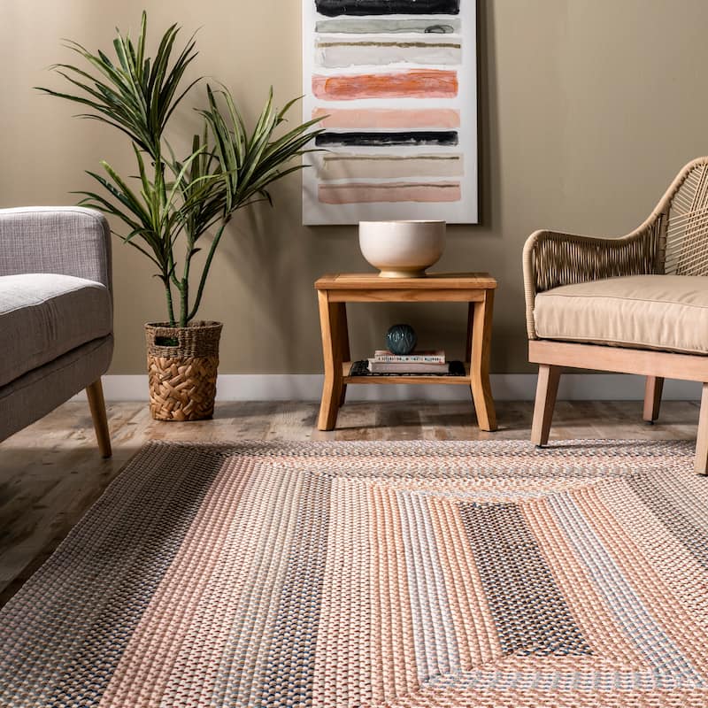 Nuloom Gwyneth Braided Borders Indoor/Outdoor Area Rug