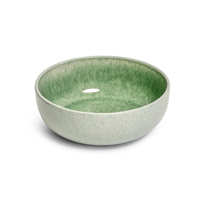 Sango Asher 12-Piece Green Stoneware Dinnerware Set - Service for 4, Plate & Bowl Set