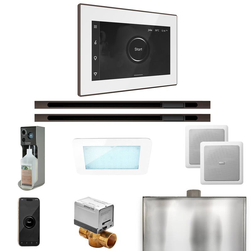 Mr Steam XDRM2XL Xdream Max Linear Package Steam Shower Control - White / Oil-Rubbed Bronze