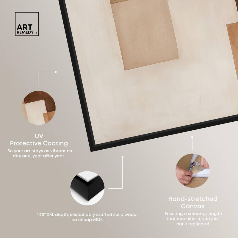 Cream and Brown Panels II Canvas by Art Remedy