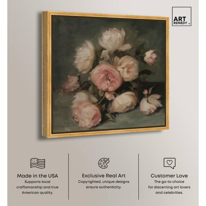 Roses in Shadow I Canvas by Art Remedy