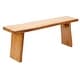 preview thumbnail 1 of 7, Dining Bench Live Edge Rustic Solid Wood Bench 3.9' Long