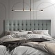 preview thumbnail 1 of 16, CraftPorch Linen Button Tufted Upholstered Adjustable Headboard