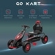 preview thumbnail 2 of 8, Durable Kids Pedal Go-Kart, 3-Position Seat, Shock-Absorbing Suspension - Red
